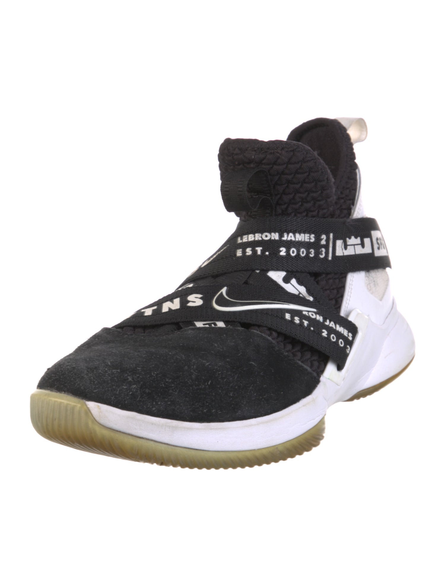 Nike x LeBron Suede Printed Athletic Sneakers