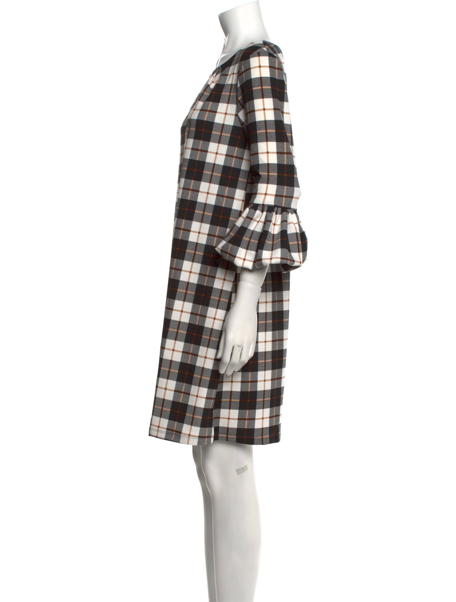 Nina Leuca Plaid Print Mini Dress