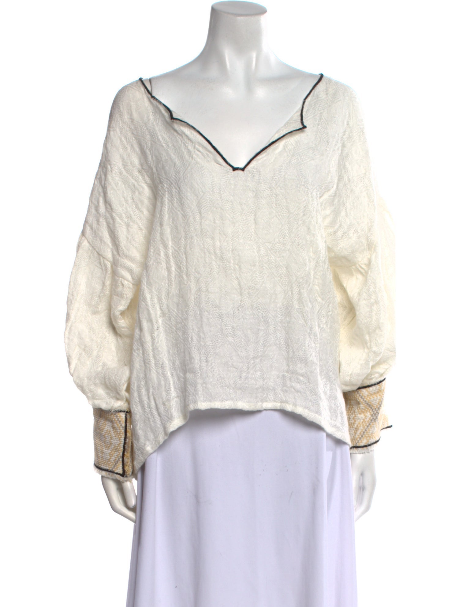 Nina Leuca V-Neck Long Sleeve Sweatshirt