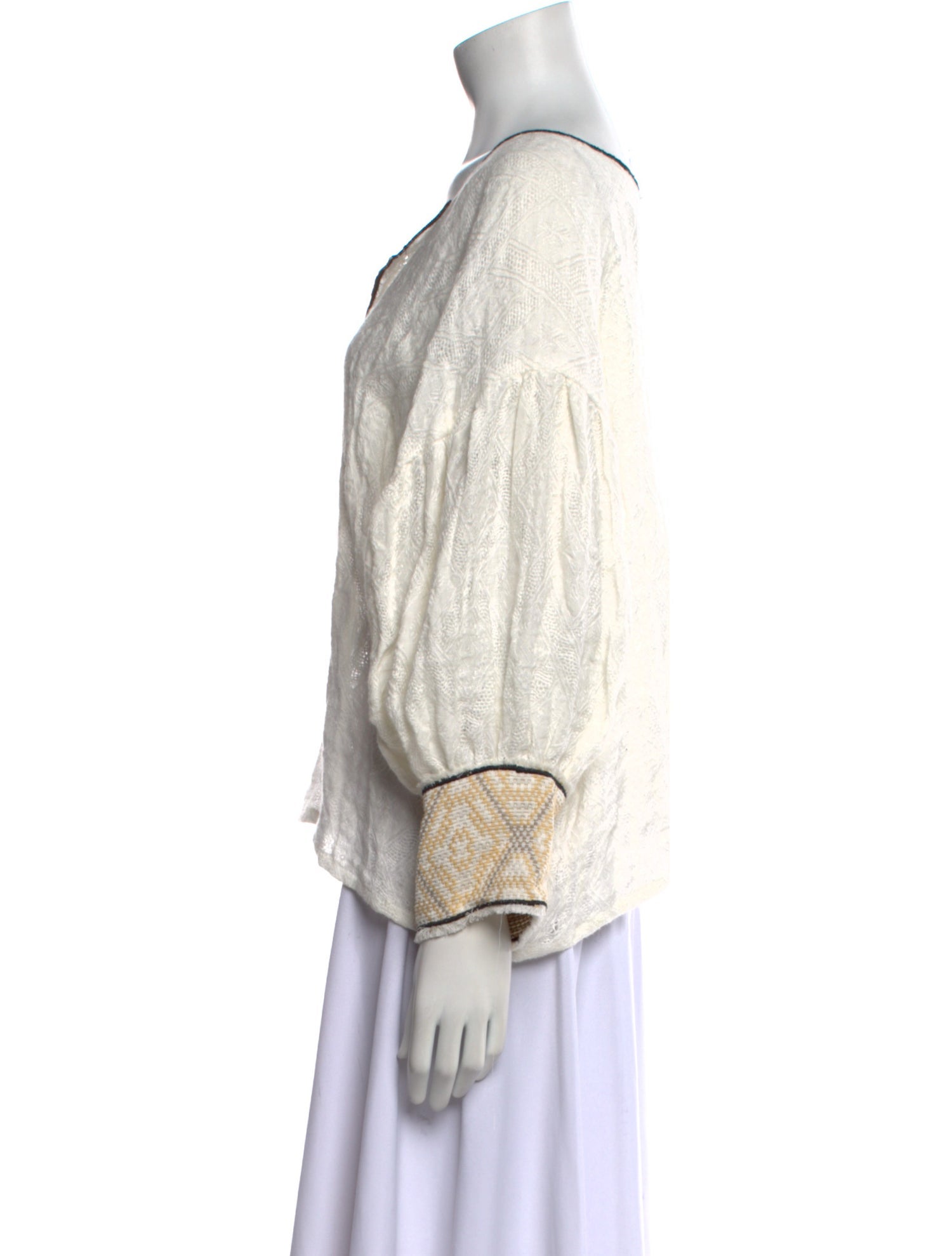 Nina Leuca V-Neck Long Sleeve Sweatshirt