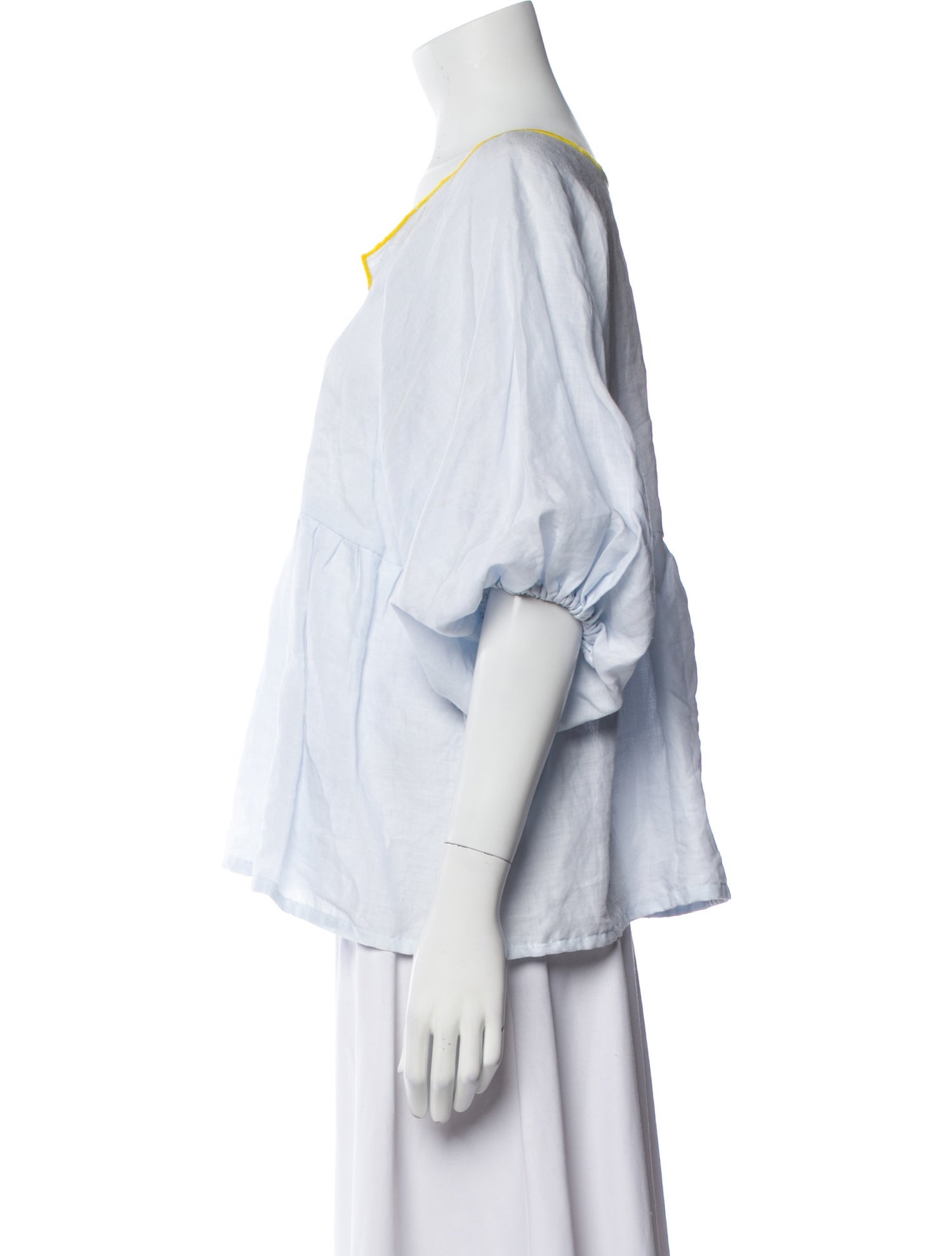 Nina Leuca Linen V-Neck Blouse