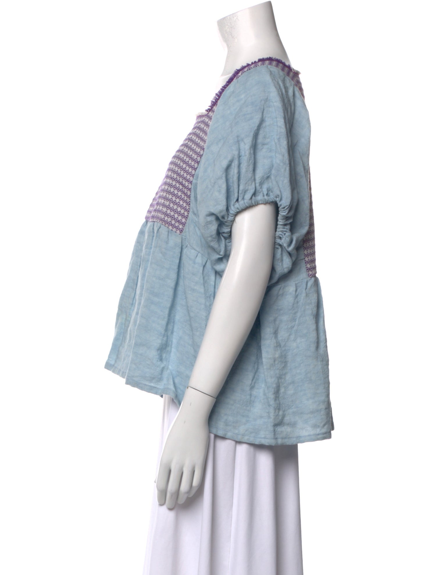 Nina Leuca Linen Printed Top