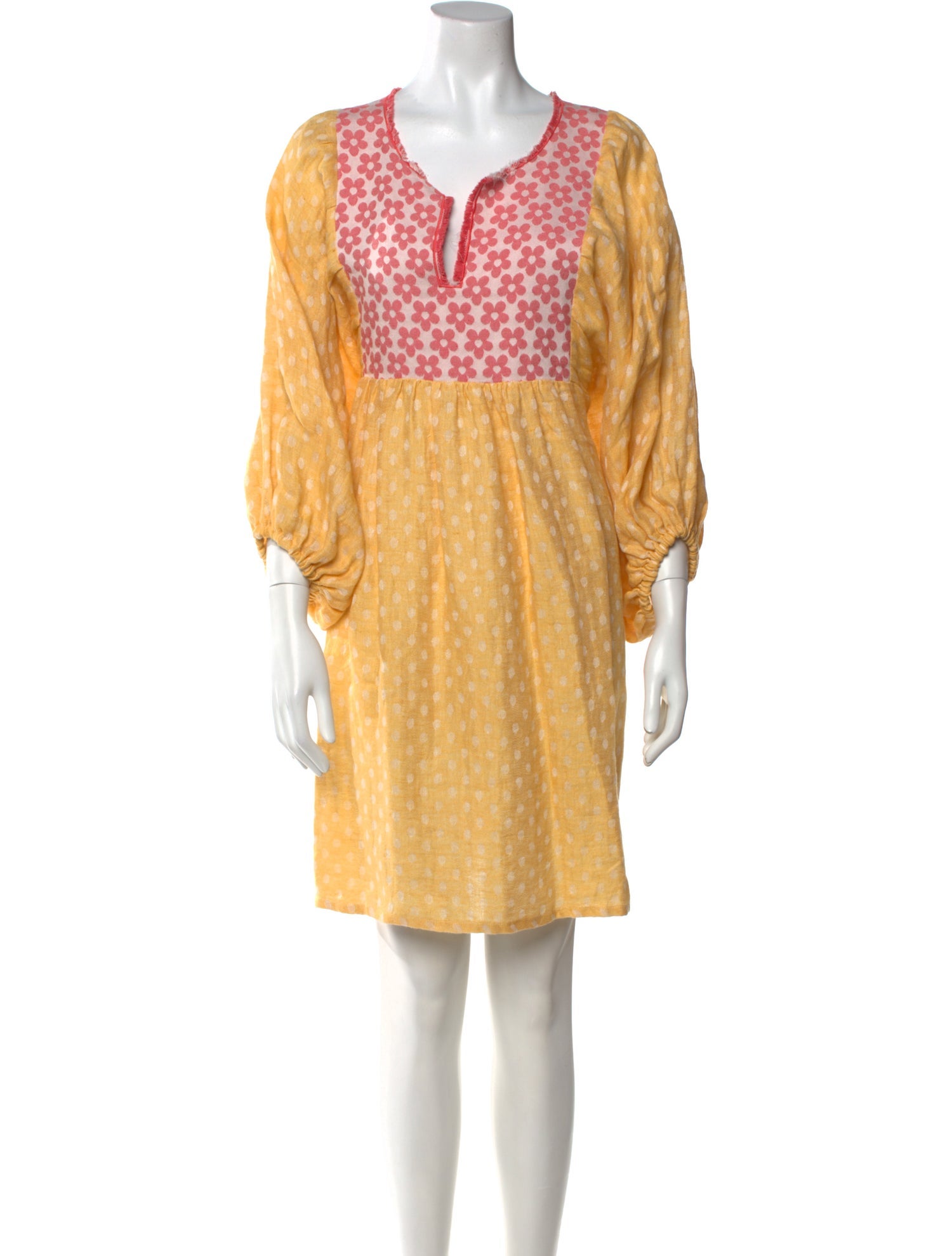 Nina Leuca Linen Knee-Length Dress