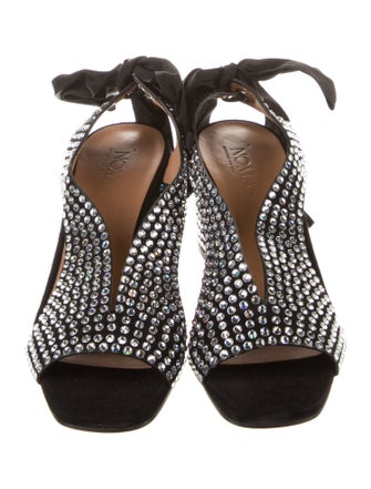 Nomasei Suede Patterned Slingback Sandals