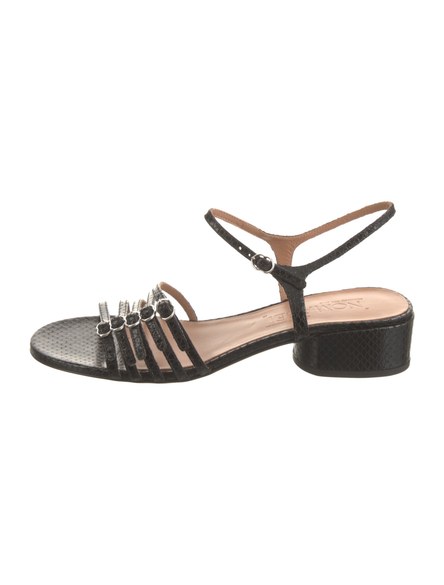 Nomasei Embossed Leather Slingback Sandals