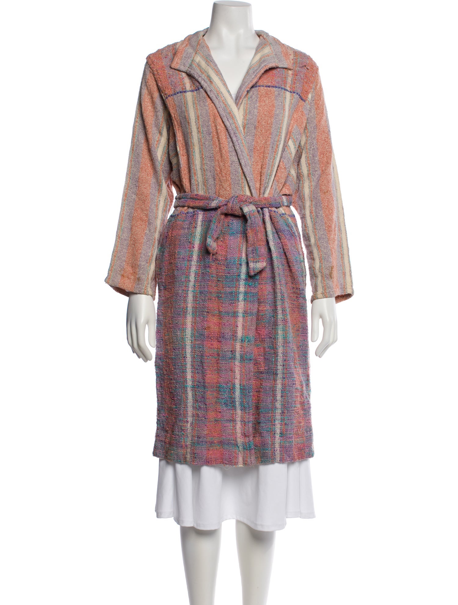 Nikos Handwoven Plaid Print Coat
