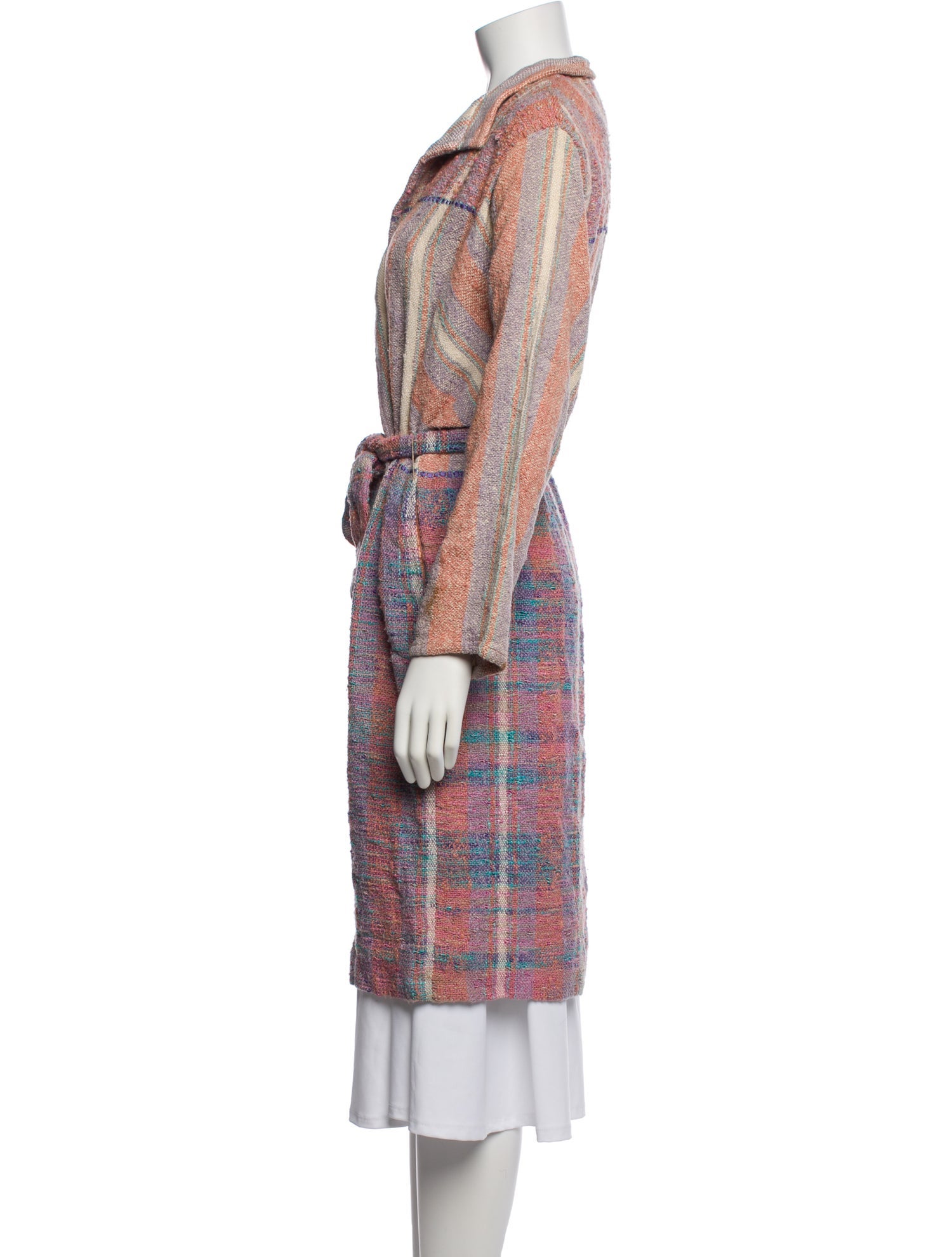 Nikos Handwoven Plaid Print Coat