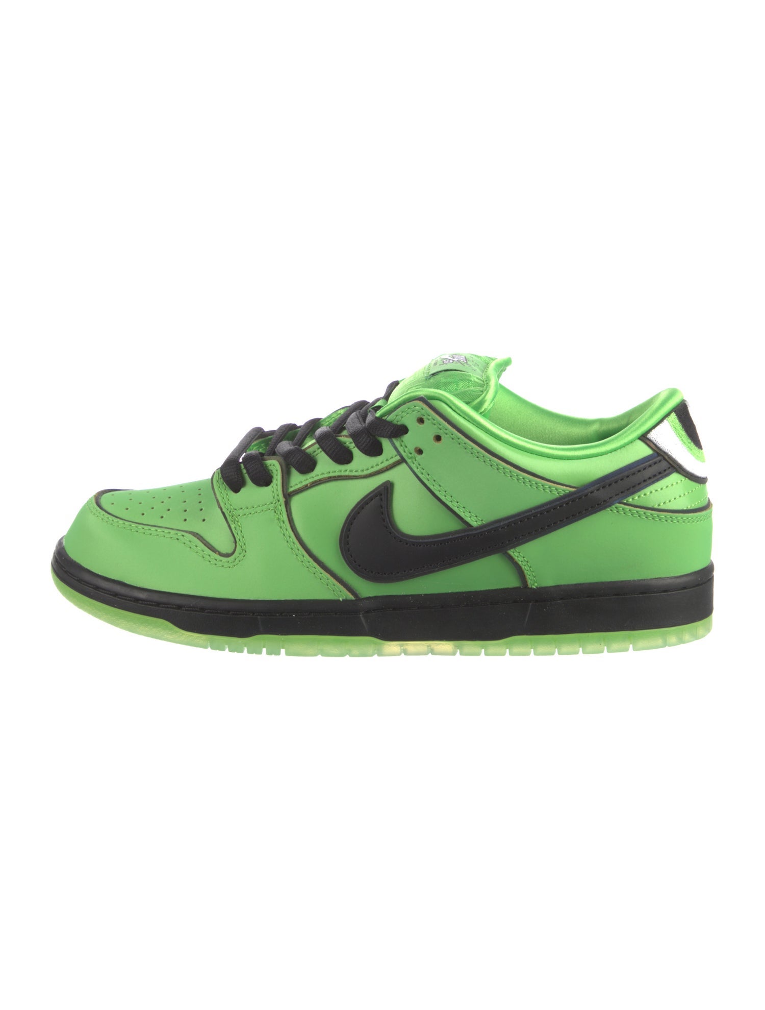Nike SB x The Powerpuff Girls Nike SB Dunk Low The Powerpuff Girls Buttercup Athletic Sneakers