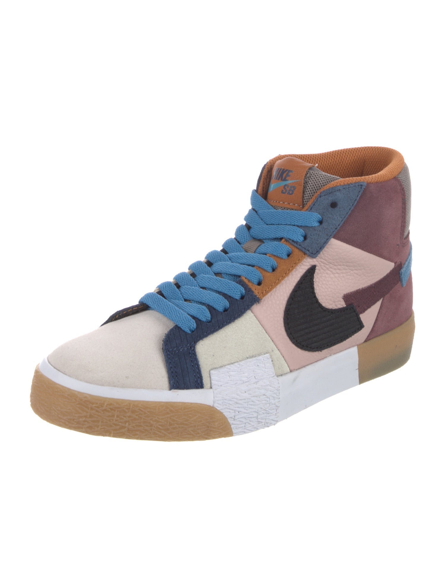 Nike SB Suede Colorblock Pattern Sneakers