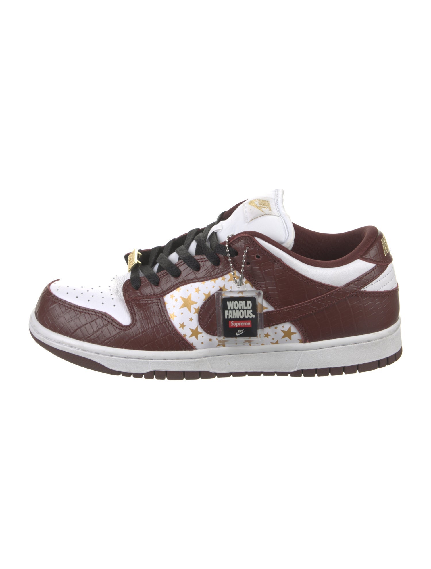 Supreme x Nike SB Dunk Low 'Stars Barkroot' Athletic Sneakers