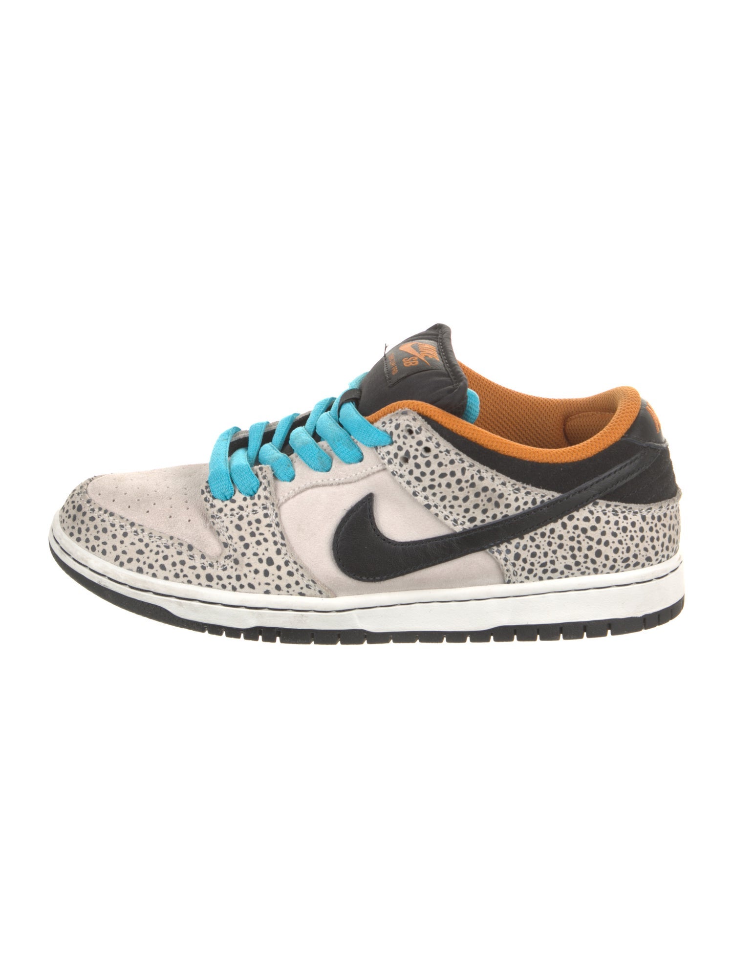 Nike SB Leather Colorblock Pattern Athletic Sneakers