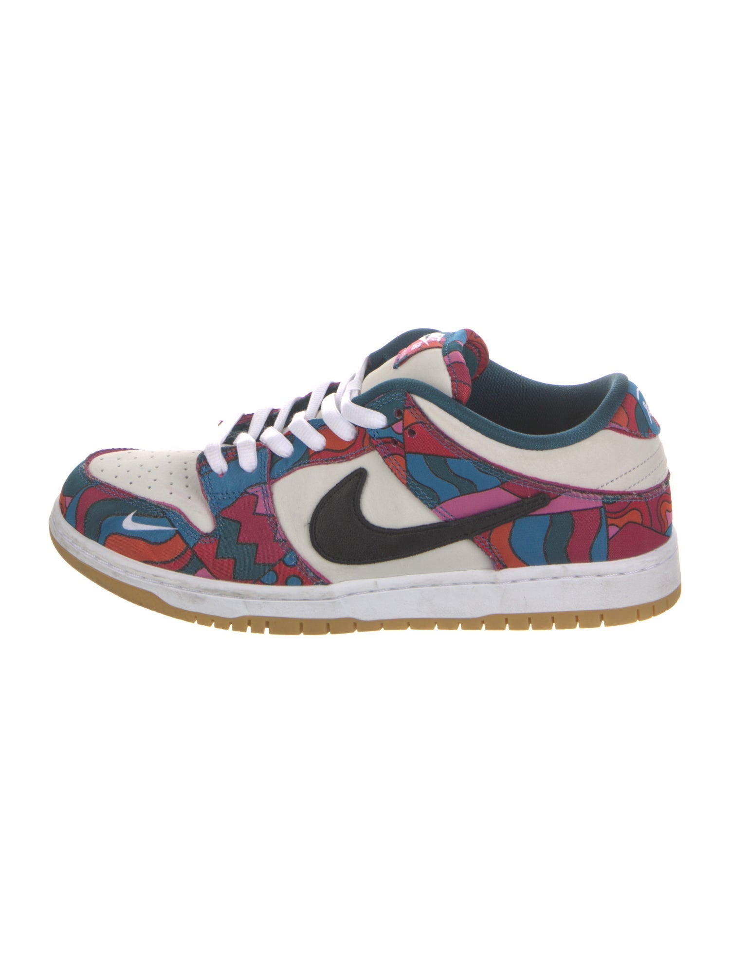 Nike SB x Parra Leather Colorblock Pattern Sneakers
