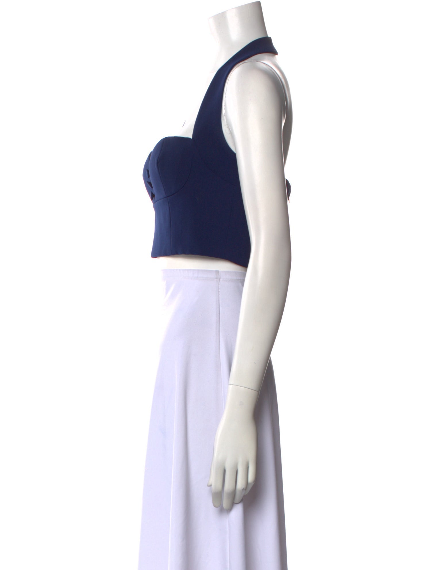 Nana Jacqueline Halterneck Sleeveless Crop Top