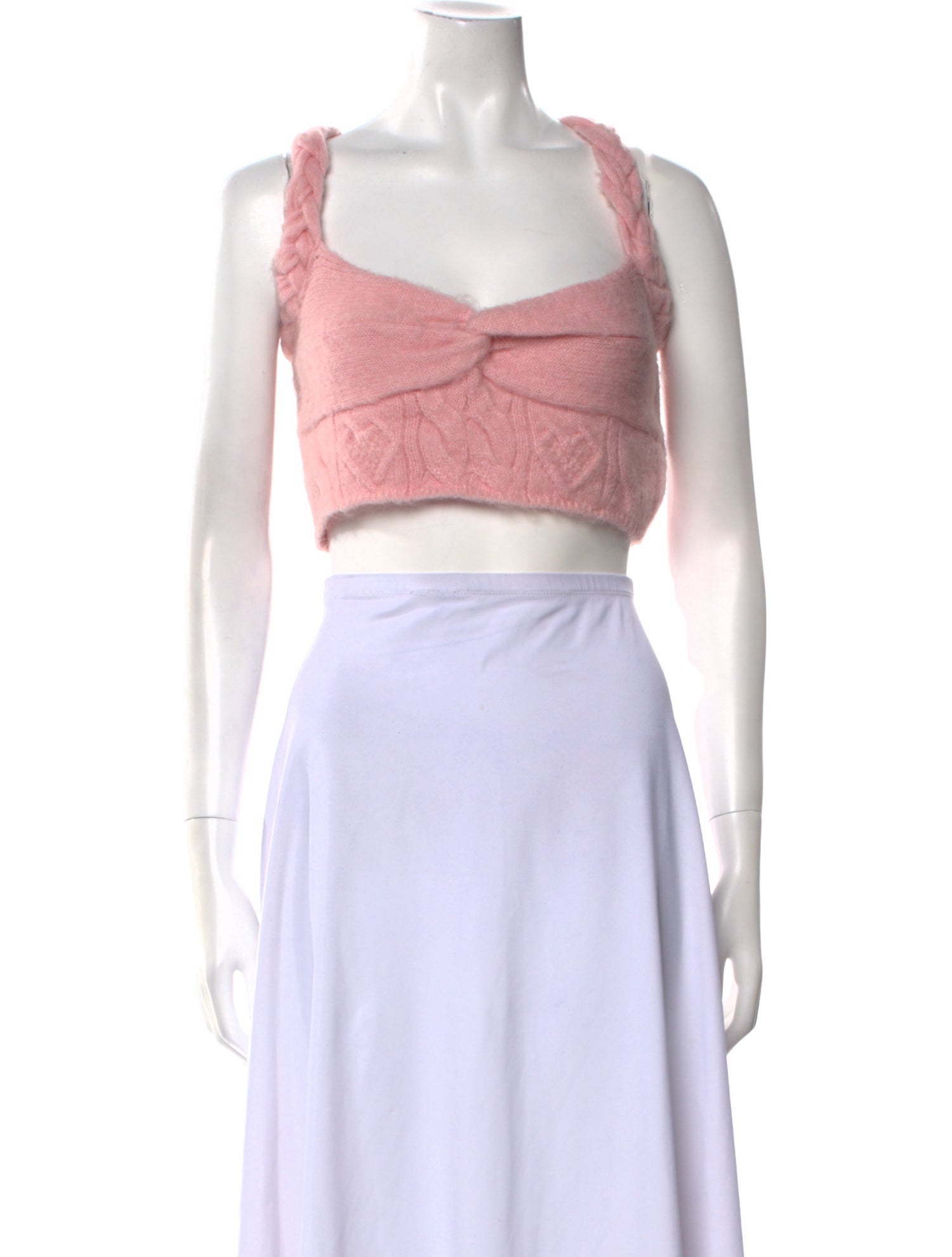 Nana Jacqueline Nylon Square Neckline Crop Top