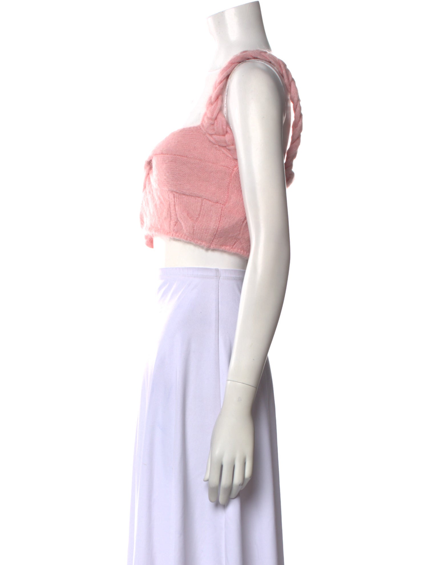 Nana Jacqueline Nylon Square Neckline Crop Top