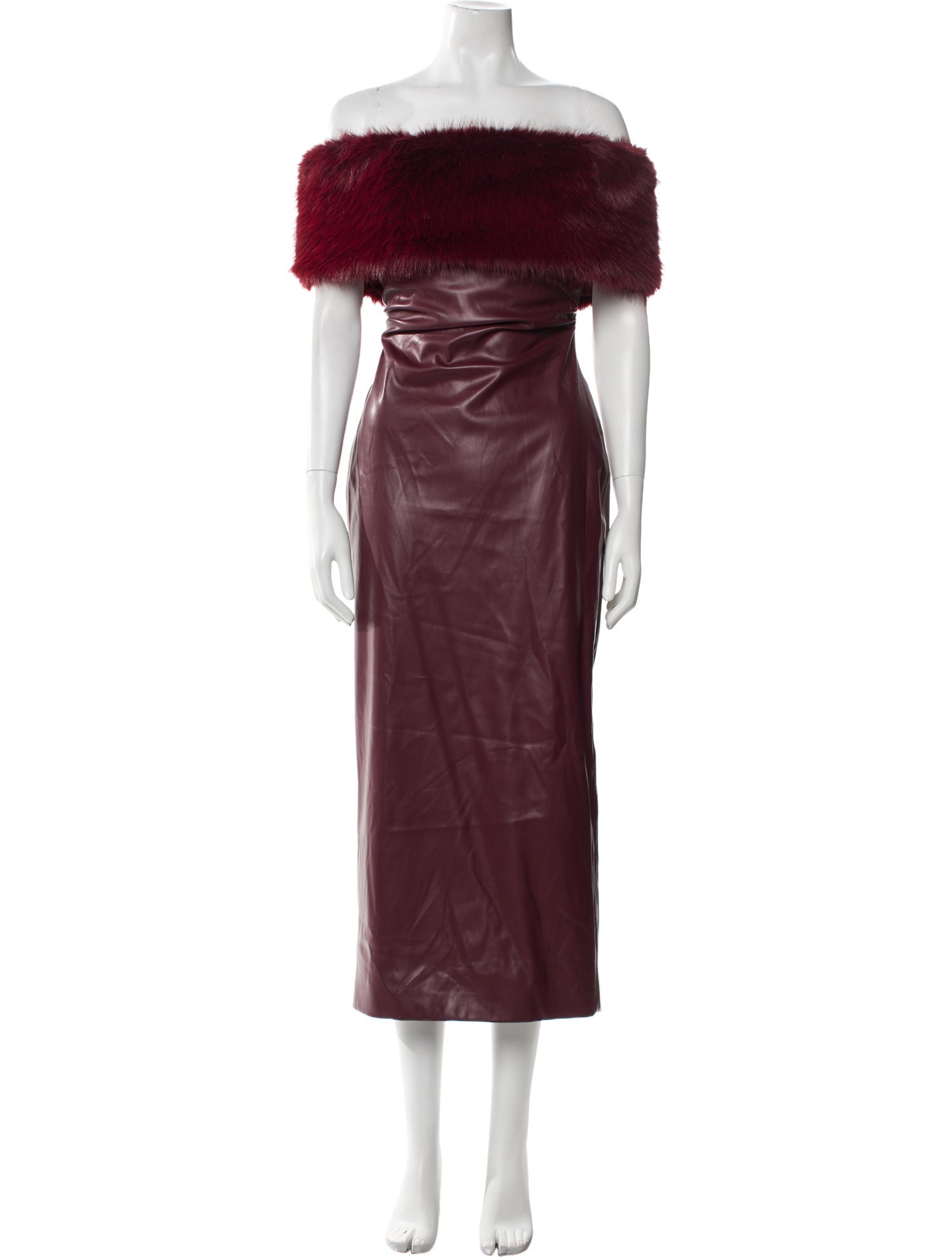 Nana Jacqueline Off-The-Shoulder Midi Length Dress w/ Tags