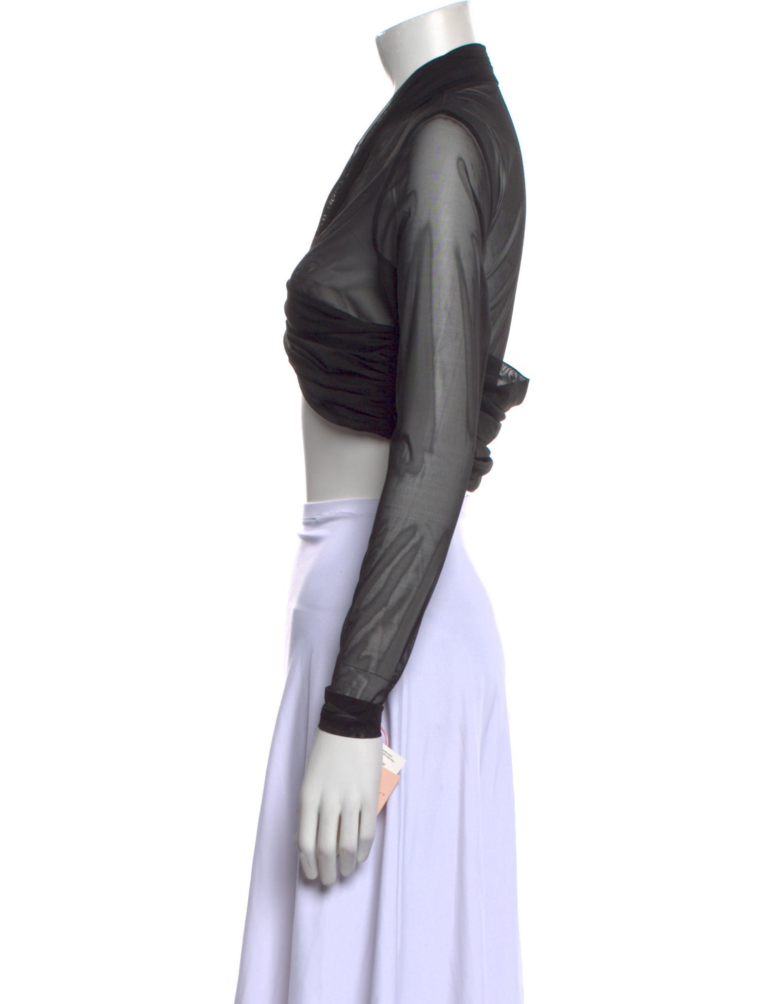 Nana Jacqueline V-Neck Long Sleeve Crop Top w/ Tags
