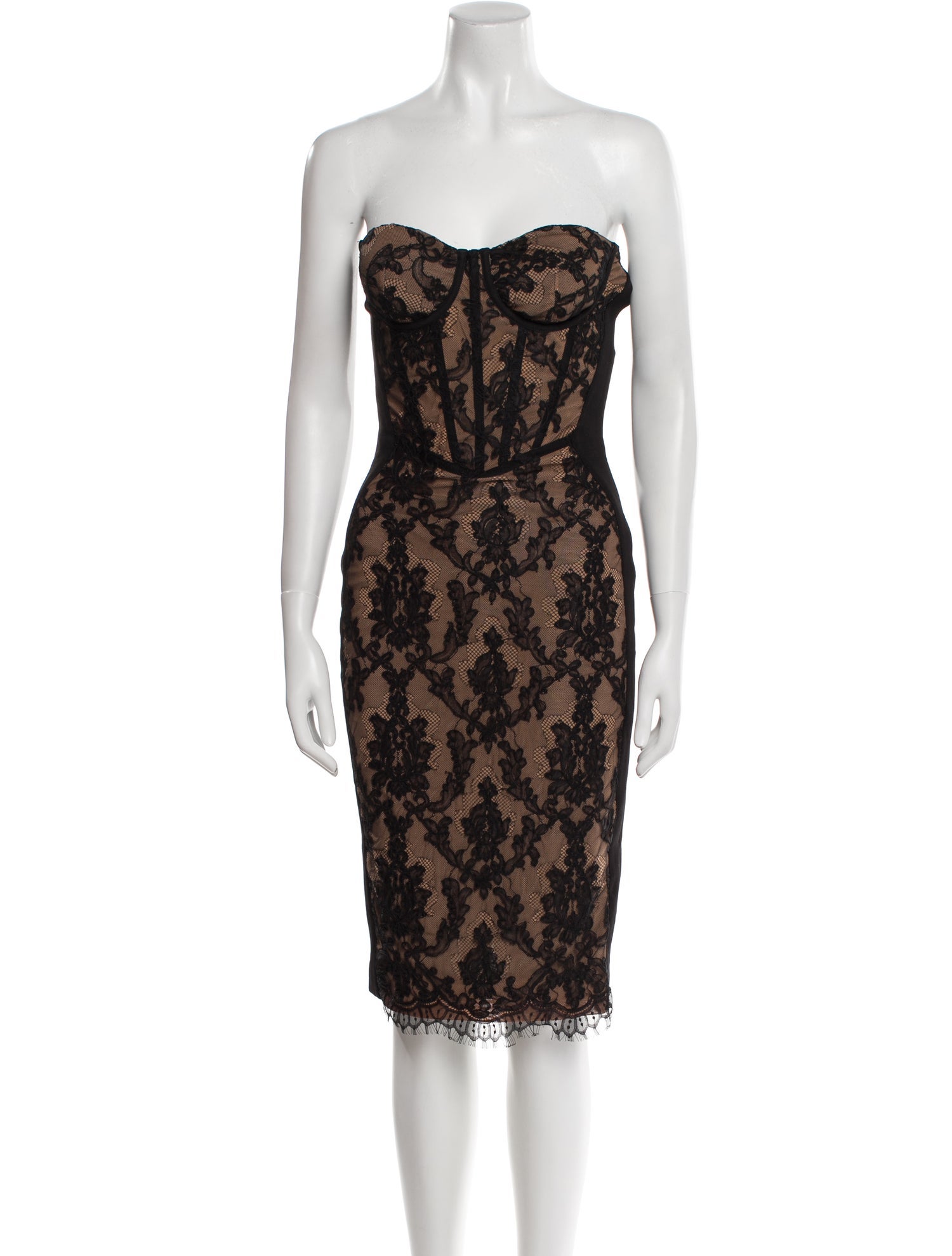 Nana Jacqueline Lace Pattern Mini Dress