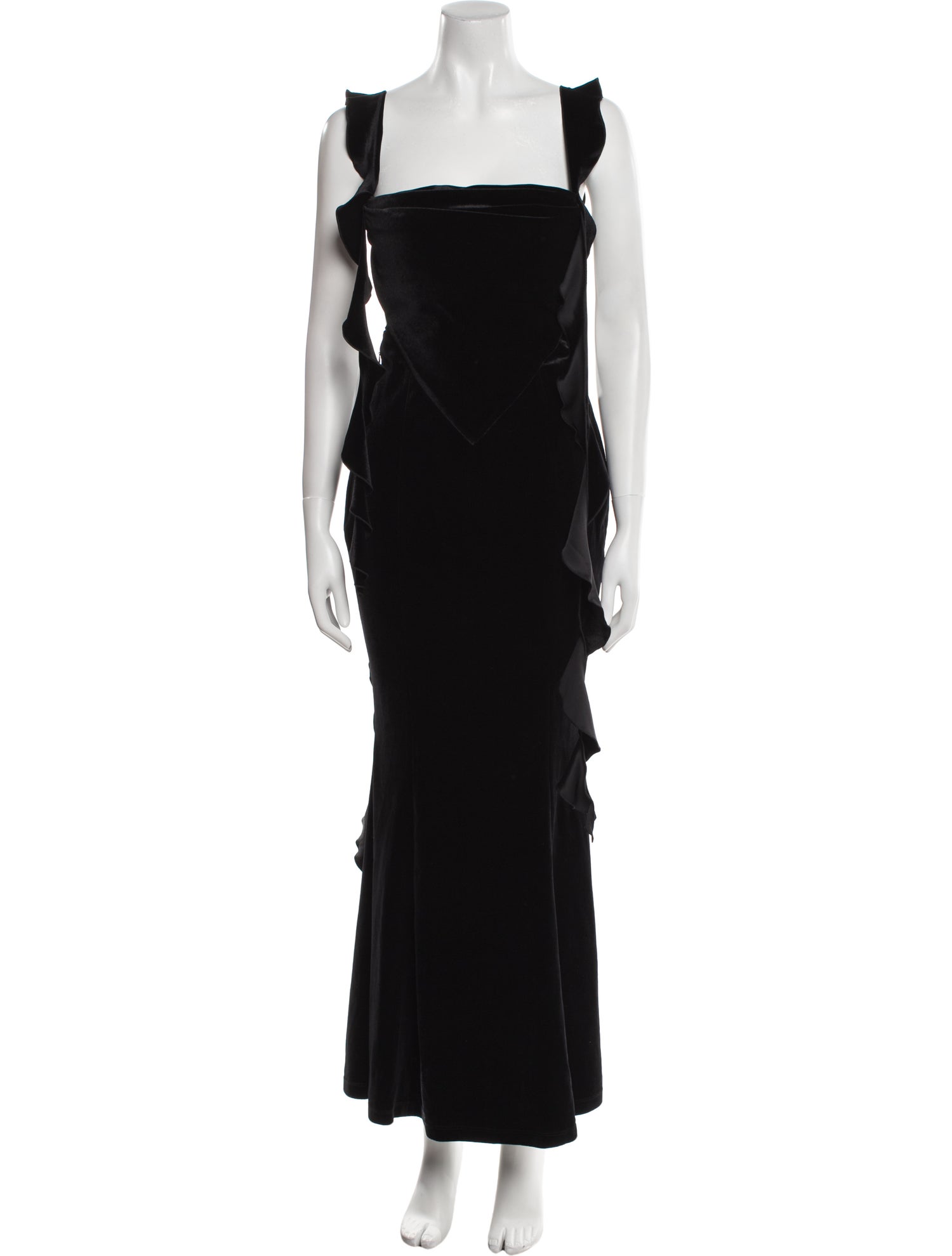 Nana Jacqueline Square Neckline Long Dress