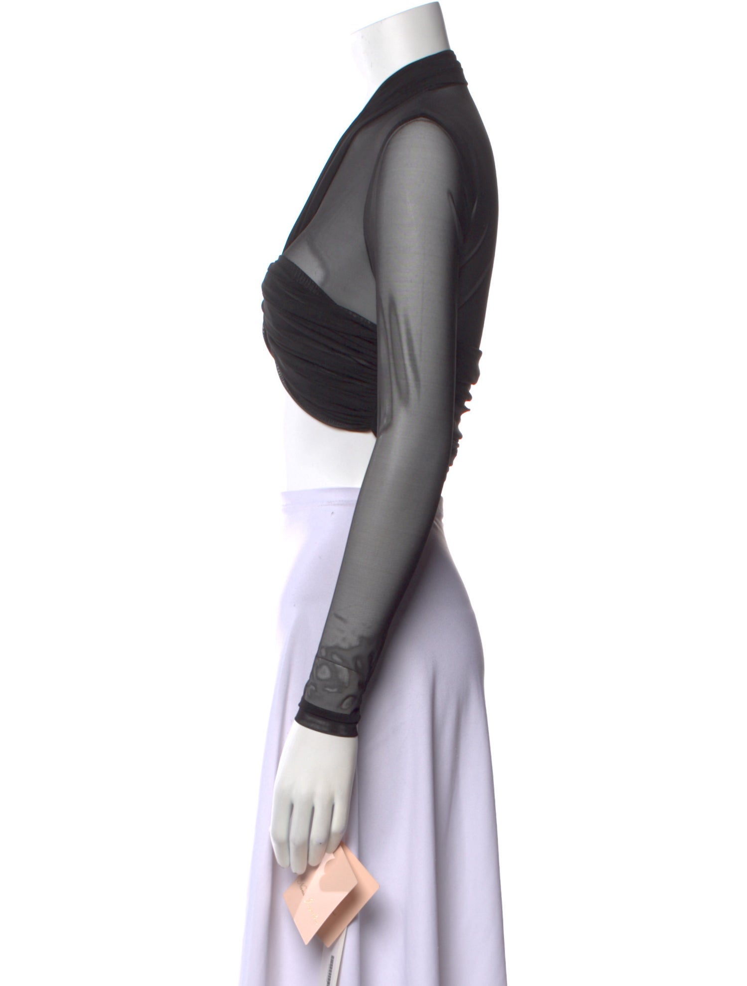 Nana Jacqueline V-Neck Long Sleeve Crop Top w/ Tags