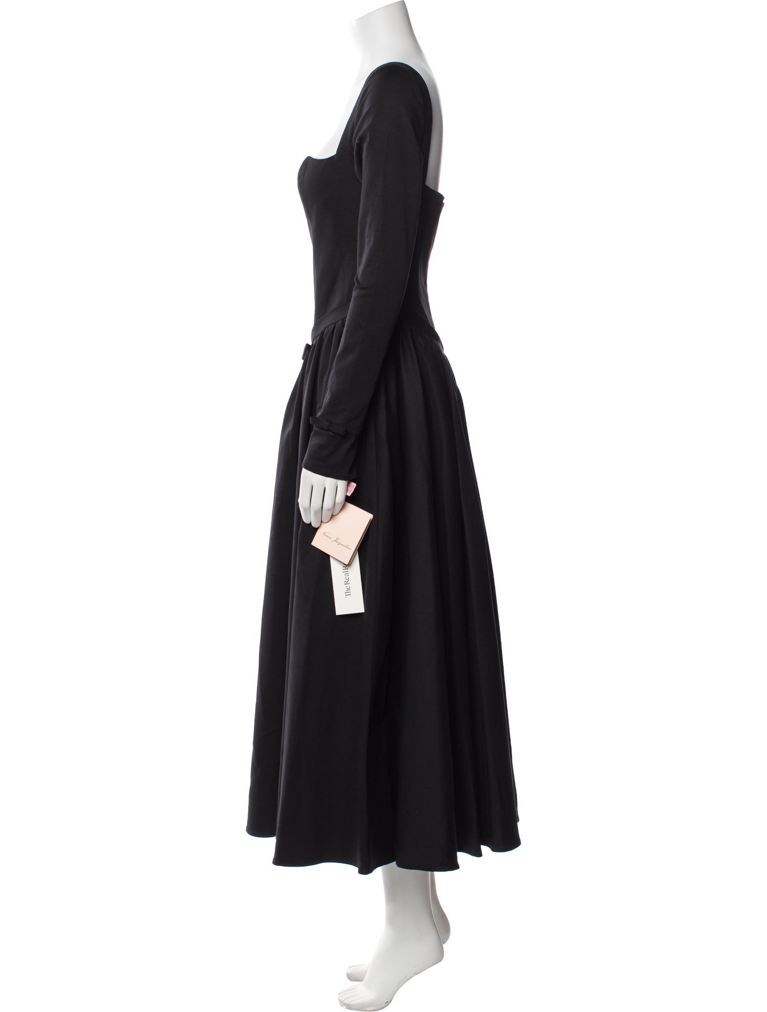 Nana Jacqueline Square Neckline Long Dress
