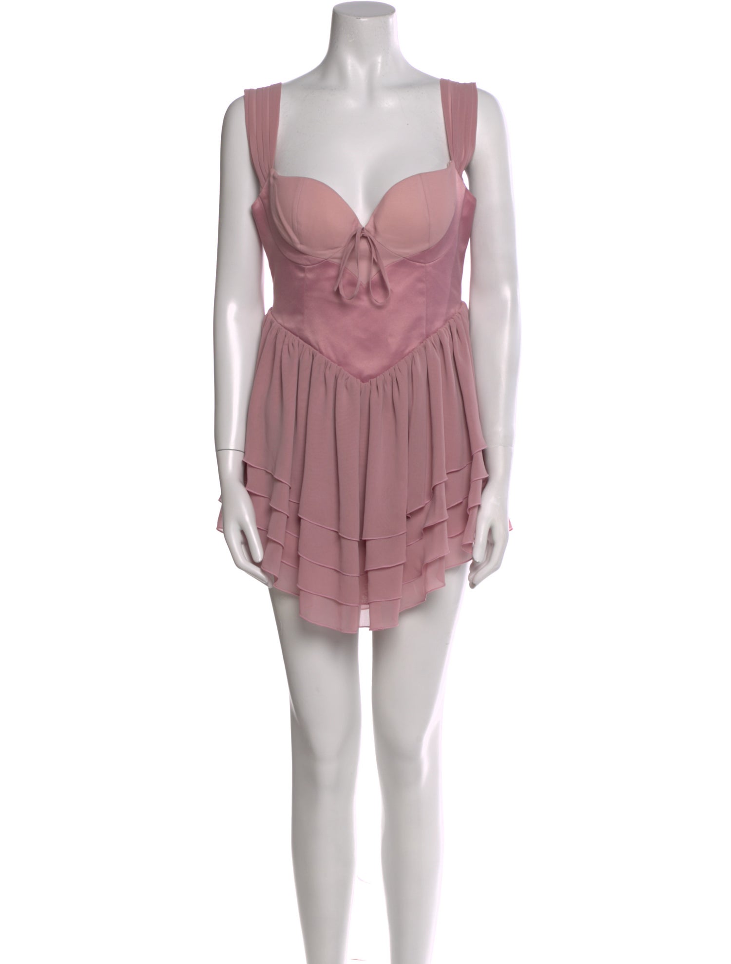 Nana Jacqueline Square Neckline Mini Dress