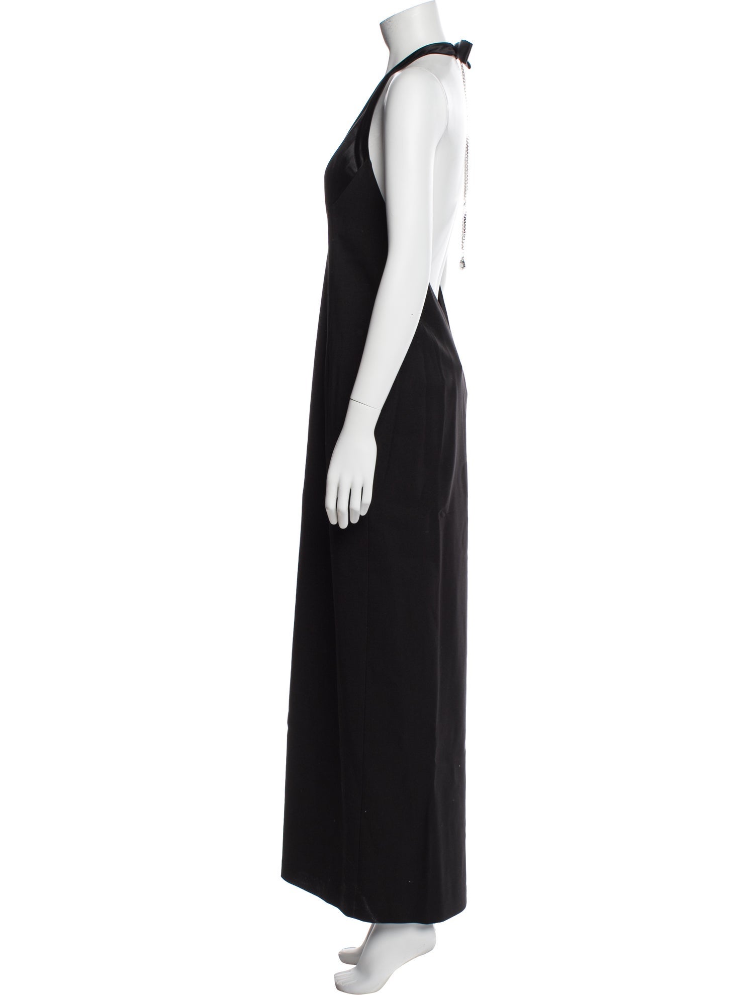 navy blue dress for baby girl Jaqueline Asymmetrical Maxi Dress - Black main image 0