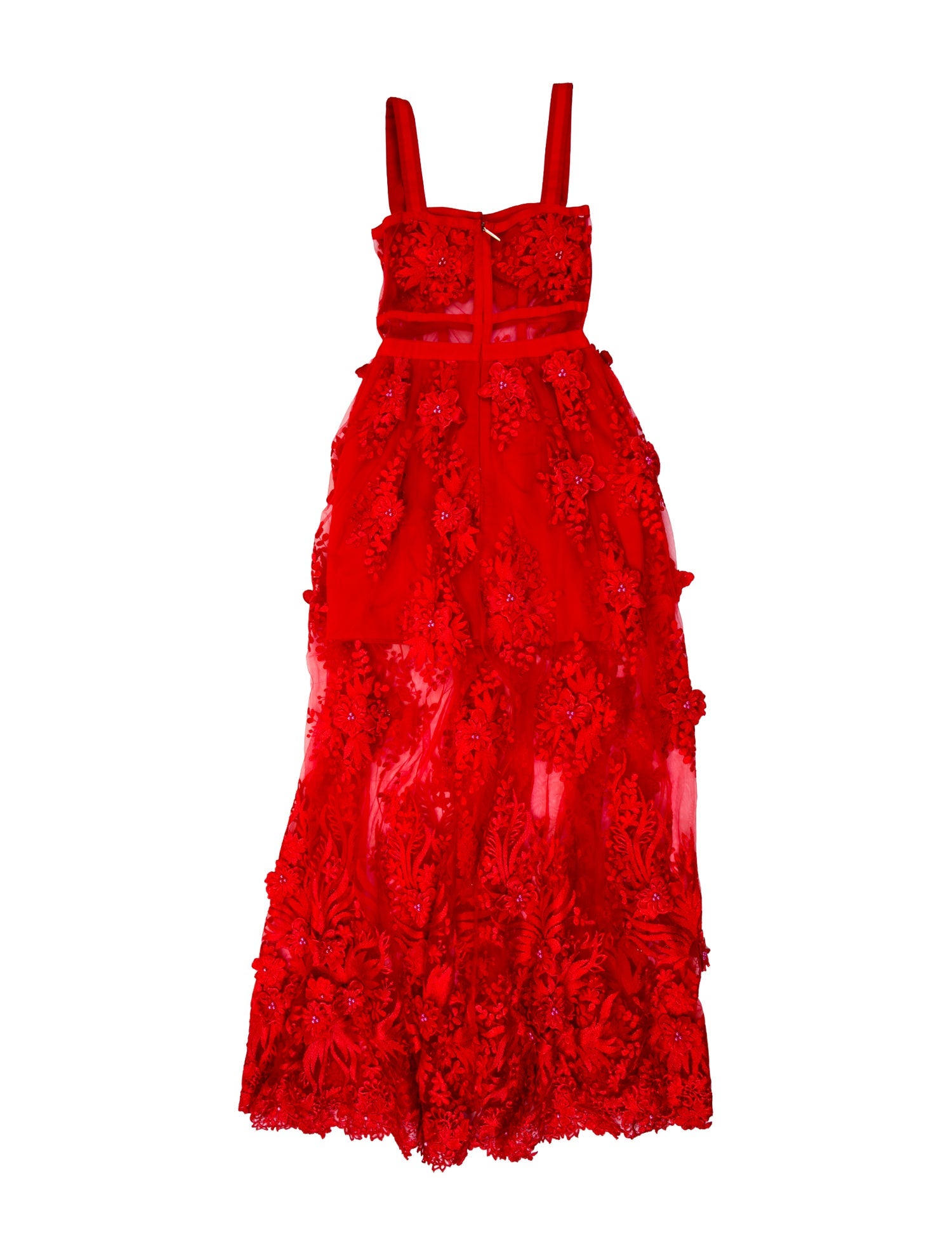 Nicola Finetti Lace Pattern Long Dress