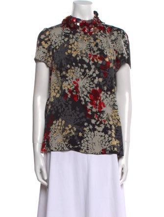 Nicola Finetti Silk Floral Print Blouse