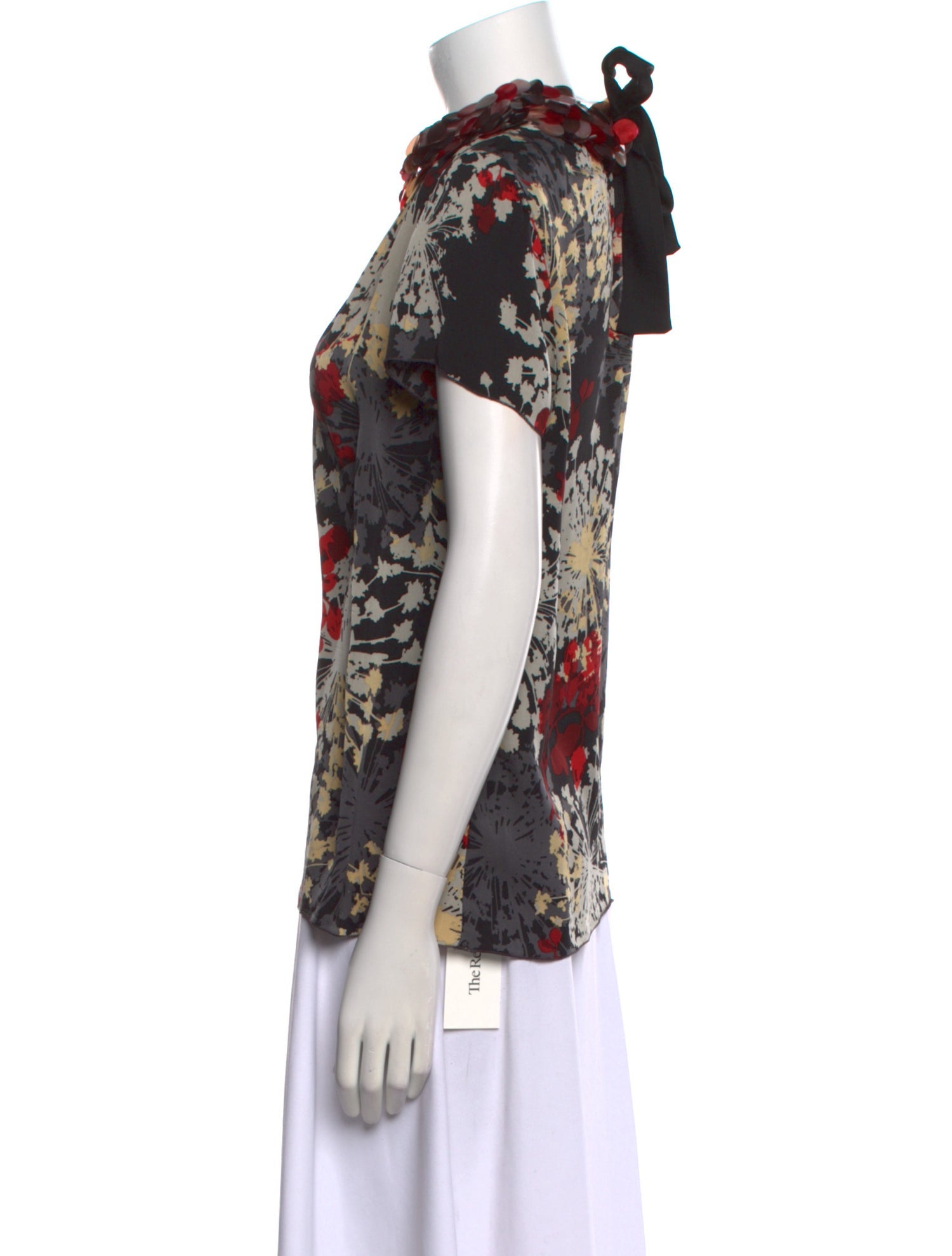 Nicola Finetti Silk Floral Print Blouse