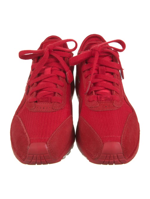 Nike x Jacquemus Air Max 1 University Red and Metallic Silver Athletic Sneakers