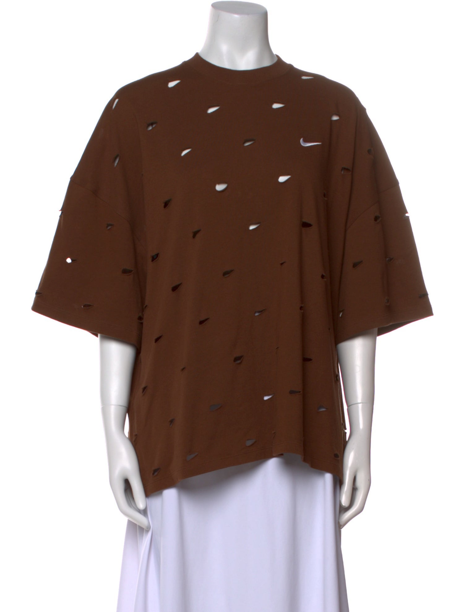 Nike x Jacquemus Swoosh Crew Neck Button-Up Top