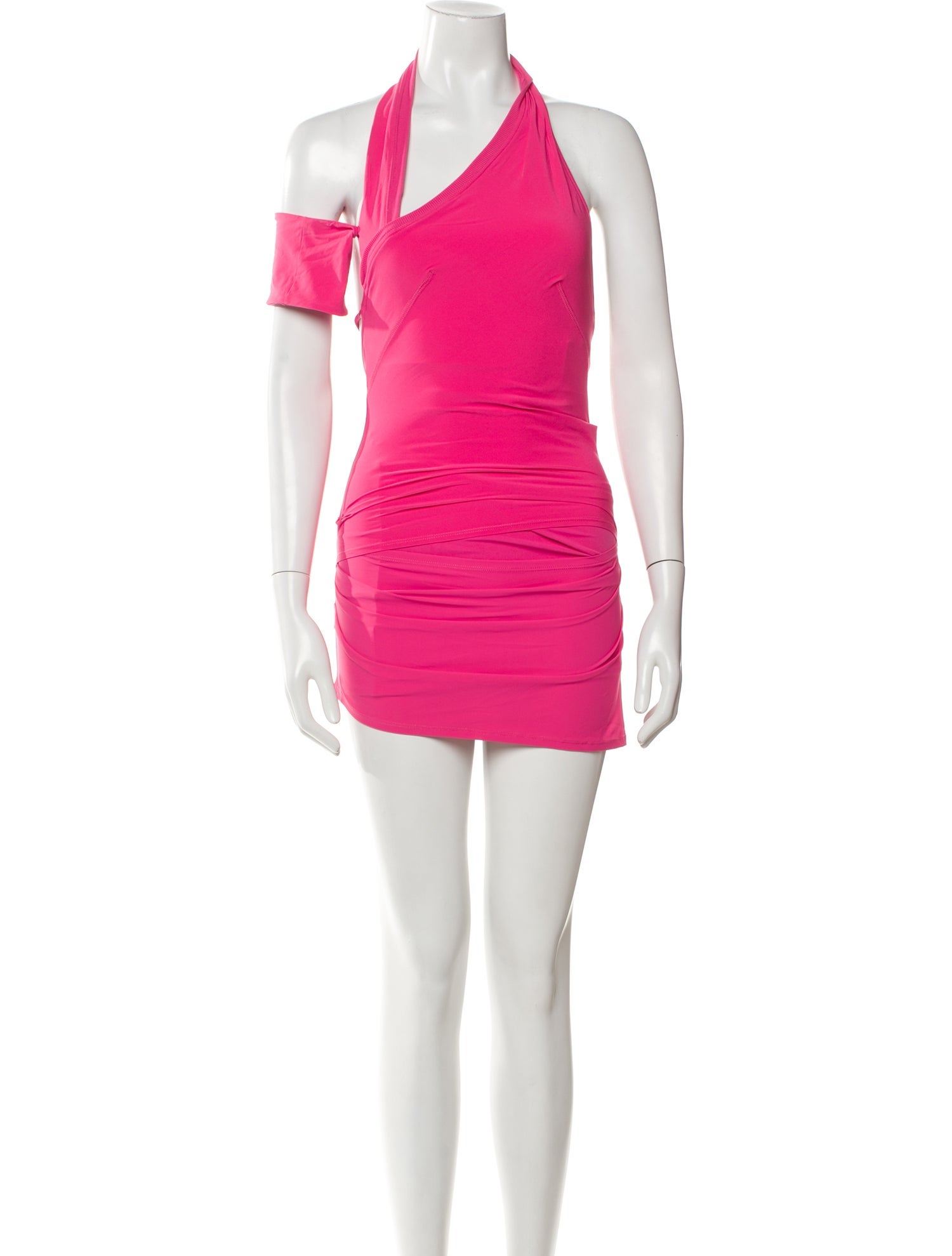 Nike x Jacquemus Halterneck Layered Jersey 'Dark Pink' Mini Dress w/ Tags