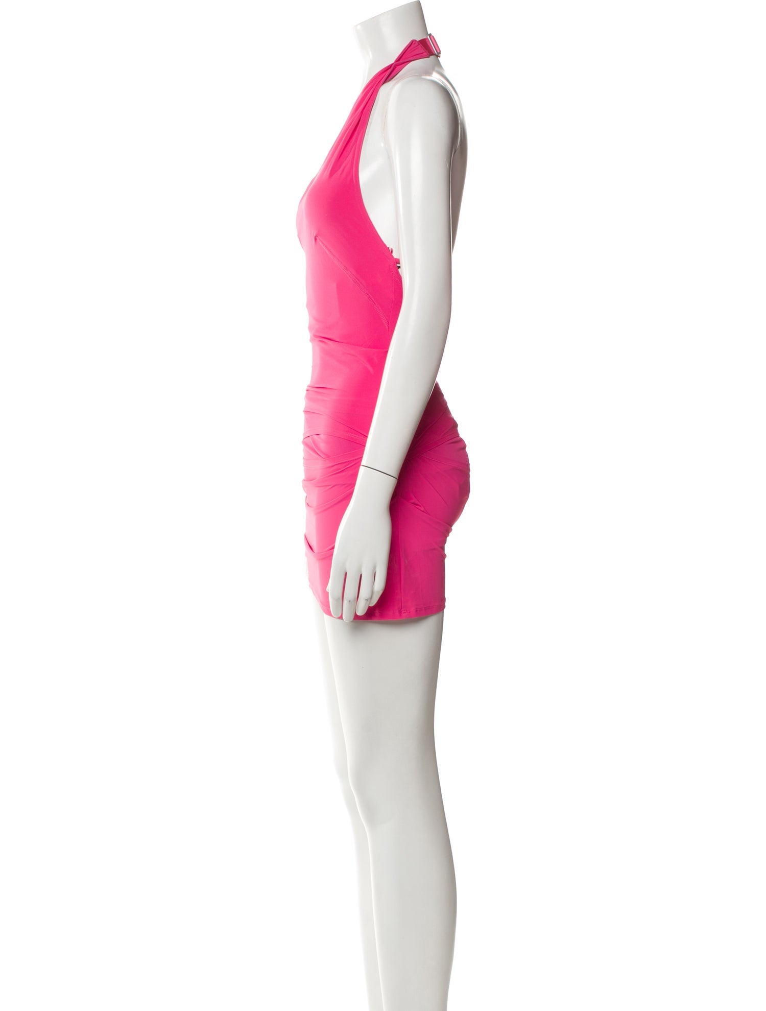 Nike x Jacquemus Halterneck Layered Jersey 'Dark Pink' Mini Dress w/ Tags