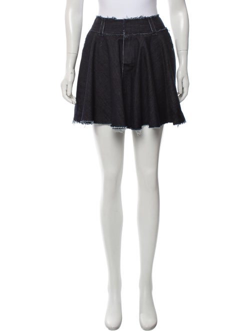 Norma Kamali Mini Denim Skirt blue