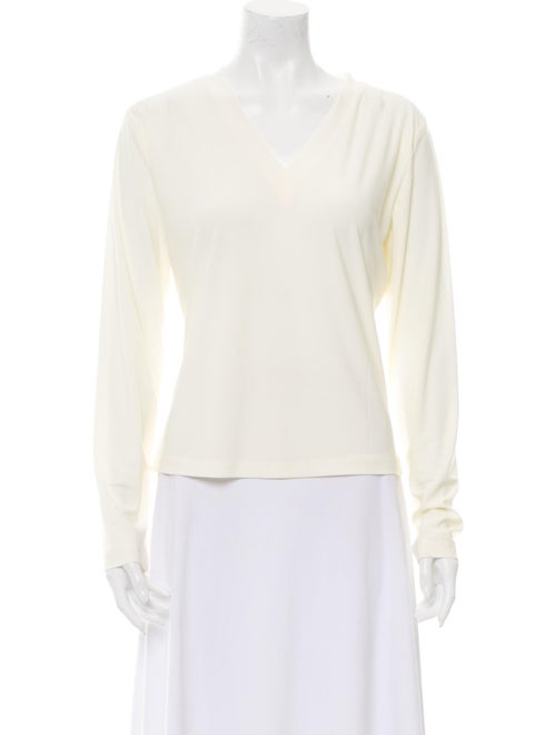 Norma Kamali V-Neck Long Sleeve Top