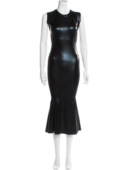 Norma Kamali Crew Neck Long Dress Black
