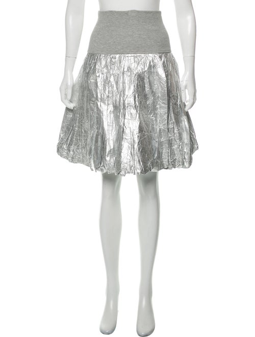 Norma Kamali Knee-Length Skirt Silver