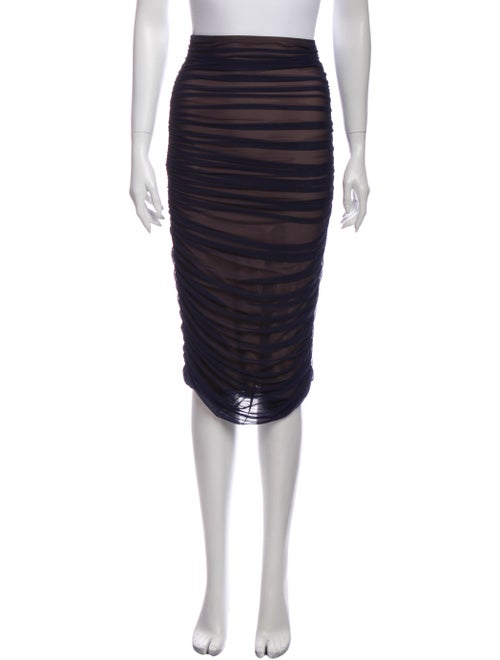 Norma Kamali Knee-Length Skirt w/ Tags Blue