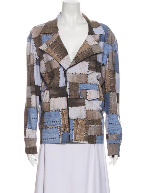 Norma Kamali Printed Jacket Blue