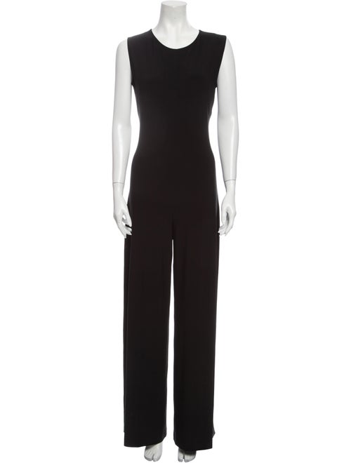 Norma Kamali Crew Neck Jumpsuit Black