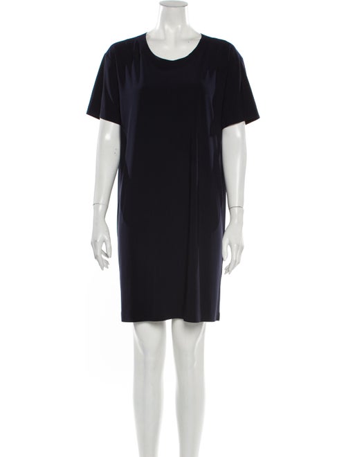 Norma Kamali Scoop Neck Mini Dress Blue
