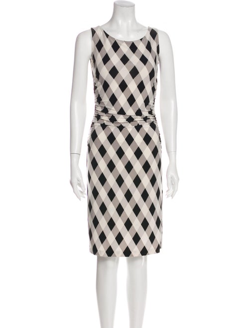 Norma Kamali Printed Knee-Length Dress White