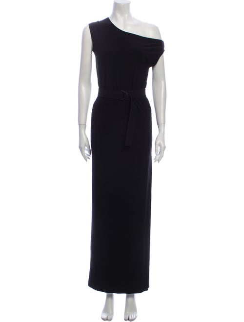 Norma Kamali One-Shoulder Long Dress Black