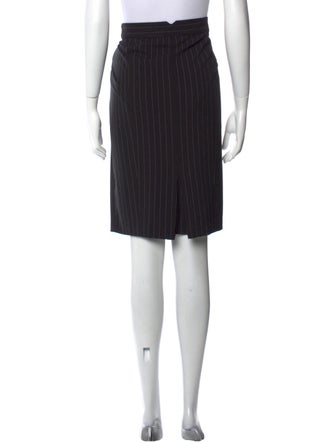 Norma Kamali Striped Knee-Length Skirt