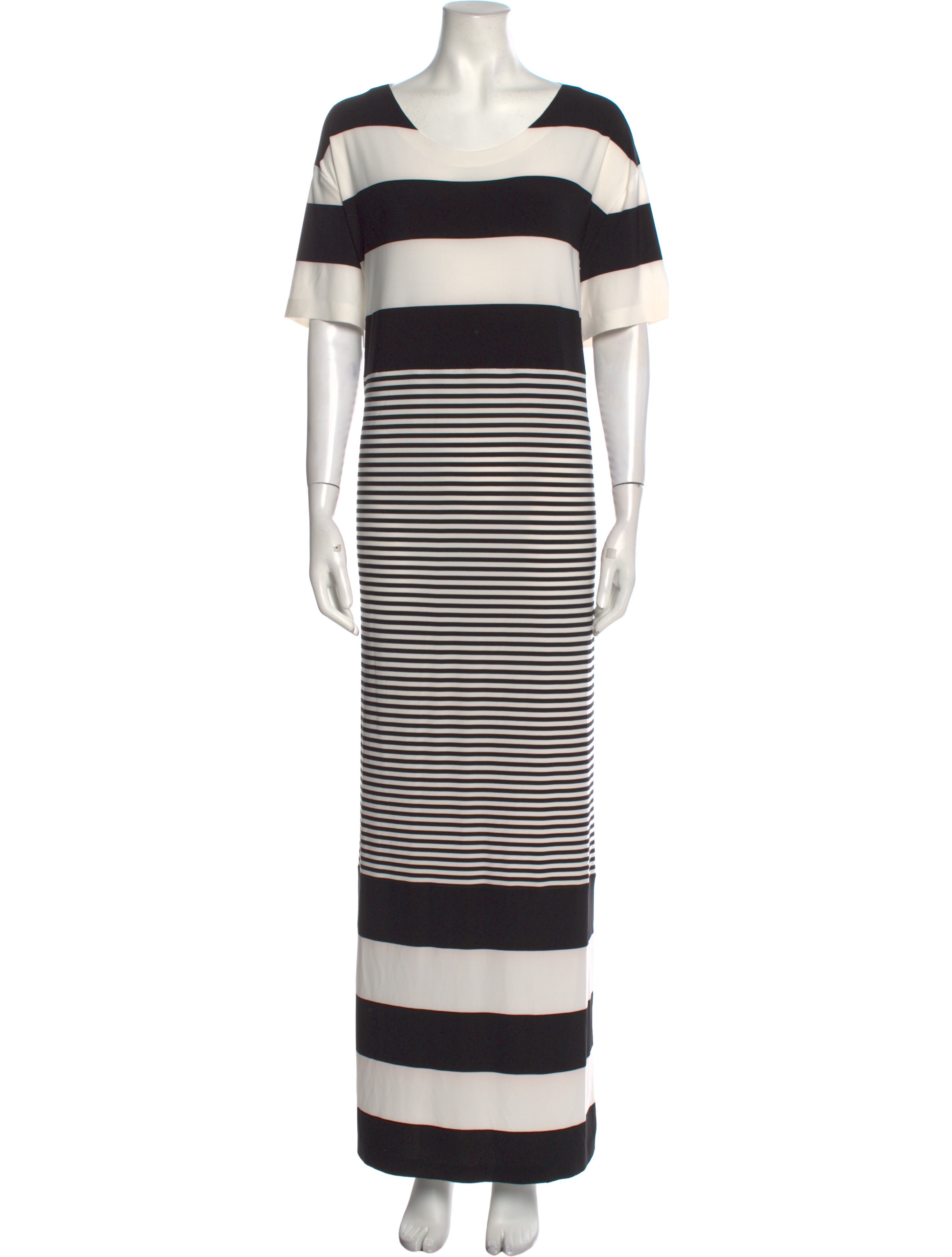Norma Kamali Striped Long Dress