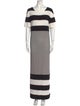 Norma Kamali Striped Long Dress