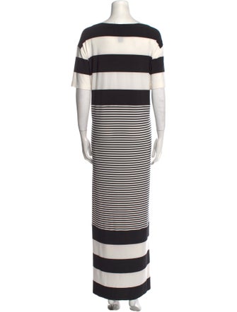 Norma Kamali Striped Long Dress