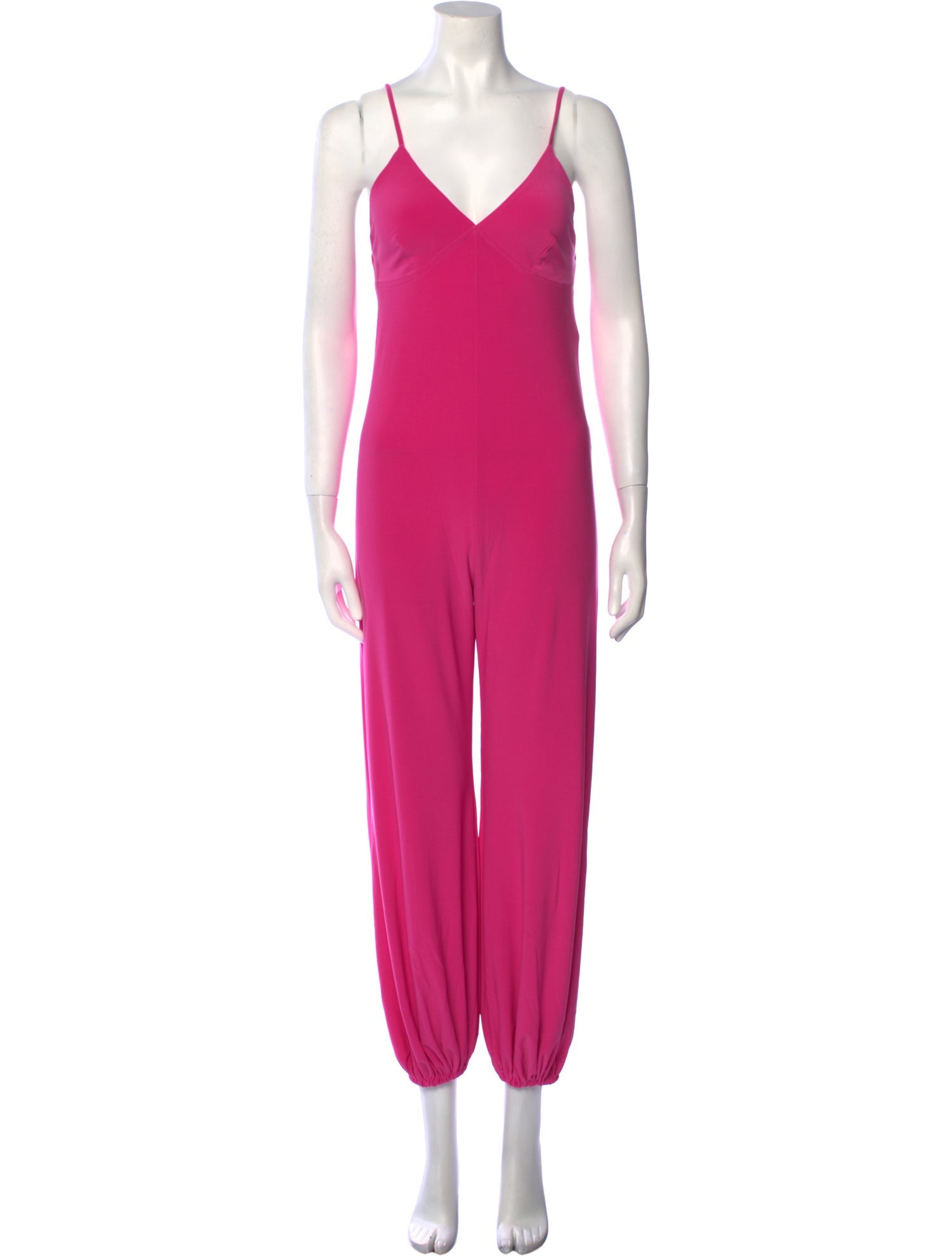 Norma Kamali V-Neck Jumpsuit w/ Tags - 8.75" Rise, Pink Jumpsuits and  Rompers, Clothing - WNK39486 | The RealReal
