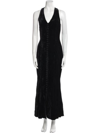Norma Kamali Halterneck Long Dress